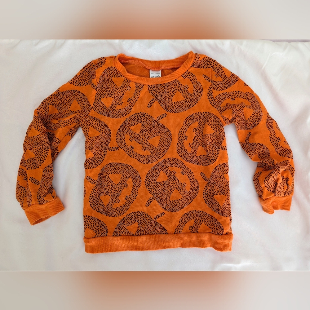 Carter's Orange and Black Toddler Sweatshirt